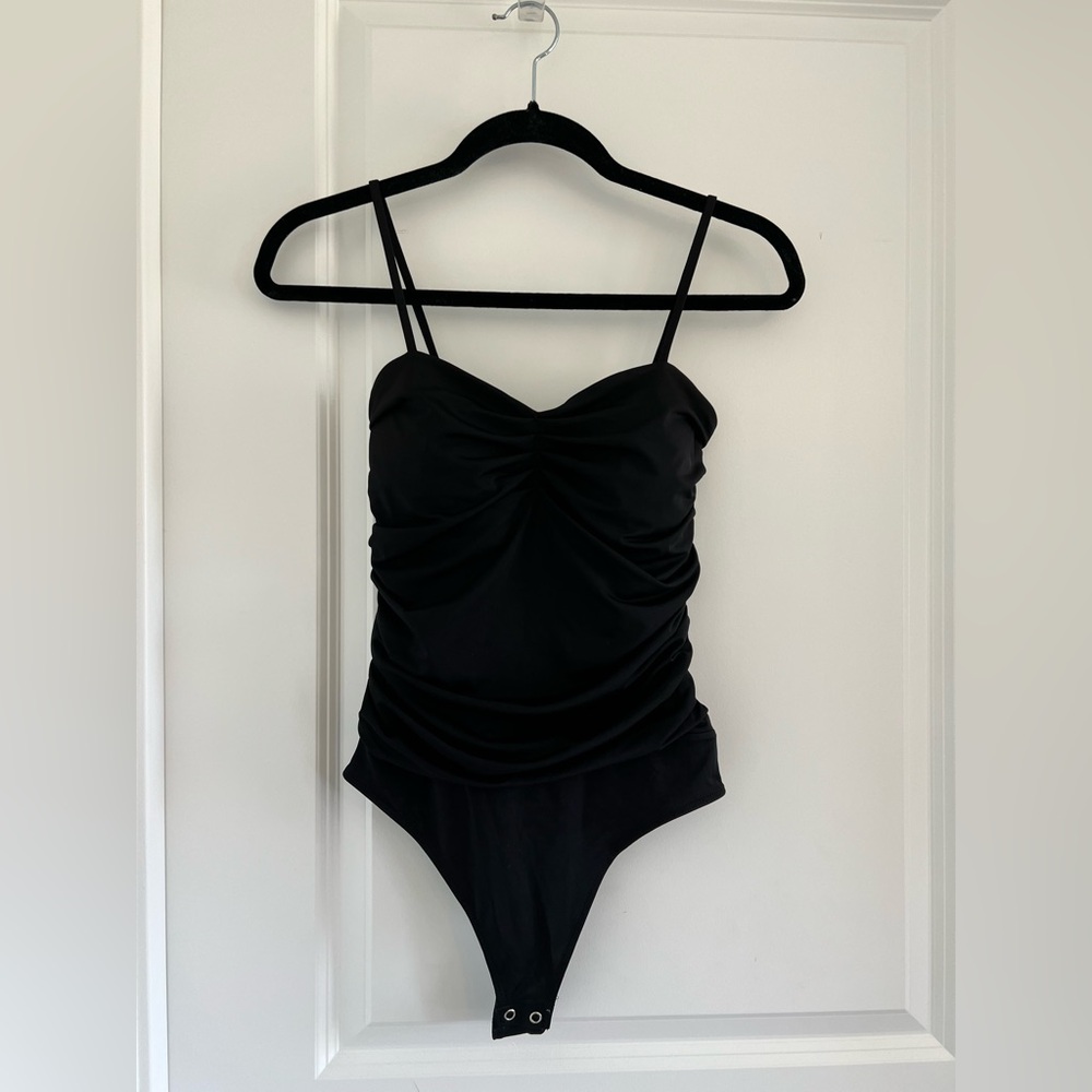 Express Black body contour One Piece Bodysuit